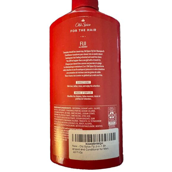 2 PACK Old Spice 2-in-1 Shampoo & Conditioner Set for Men 22 fl oz Each FIJI - Picture 4 of 6